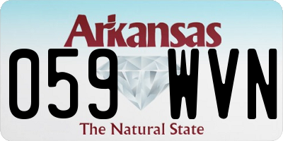 AR license plate 059WVN