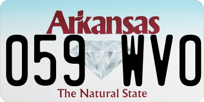 AR license plate 059WVO