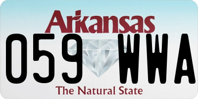AR license plate 059WWA