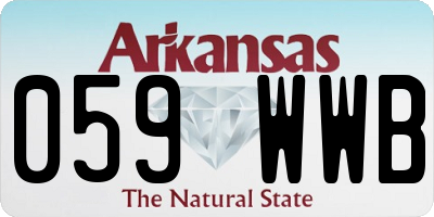 AR license plate 059WWB