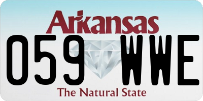 AR license plate 059WWE