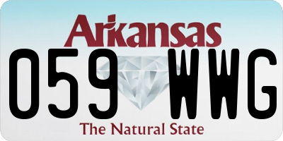 AR license plate 059WWG