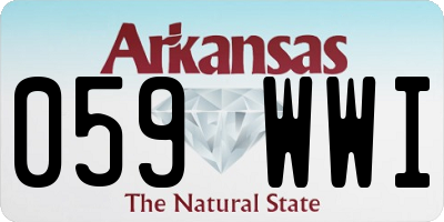 AR license plate 059WWI