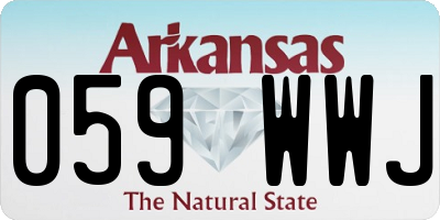 AR license plate 059WWJ