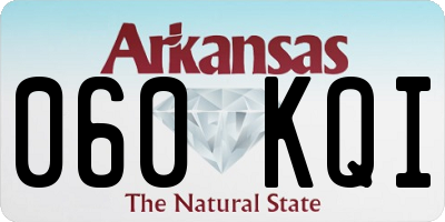 AR license plate 060KQI