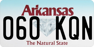 AR license plate 060KQN