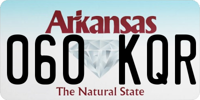 AR license plate 060KQR