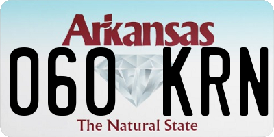 AR license plate 060KRN