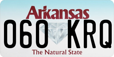 AR license plate 060KRQ