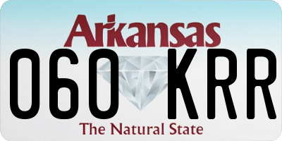 AR license plate 060KRR