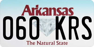 AR license plate 060KRS