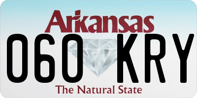 AR license plate 060KRY