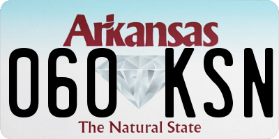AR license plate 060KSN