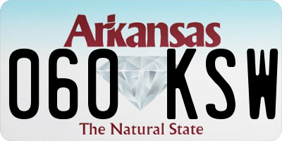 AR license plate 060KSW