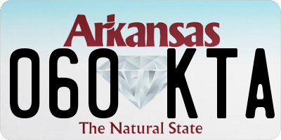 AR license plate 060KTA