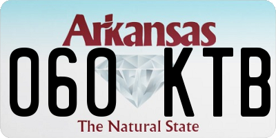 AR license plate 060KTB