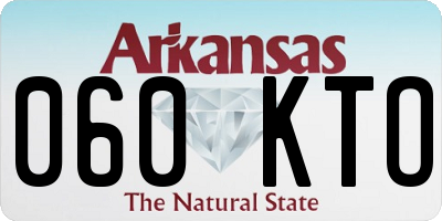 AR license plate 060KTO