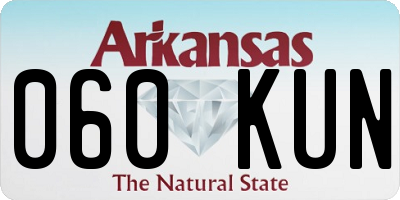 AR license plate 060KUN