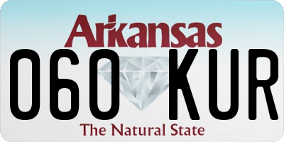 AR license plate 060KUR