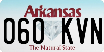 AR license plate 060KVN