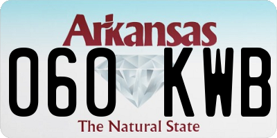 AR license plate 060KWB