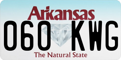 AR license plate 060KWG