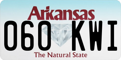 AR license plate 060KWI