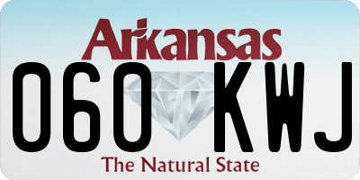 AR license plate 060KWJ