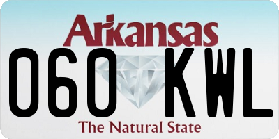 AR license plate 060KWL
