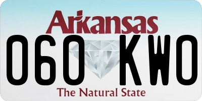 AR license plate 060KWO