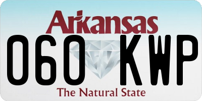 AR license plate 060KWP