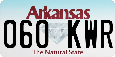 AR license plate 060KWR