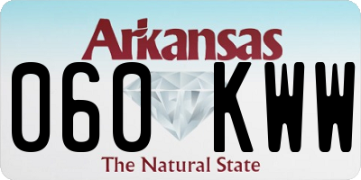 AR license plate 060KWW