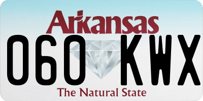 AR license plate 060KWX