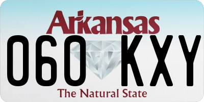 AR license plate 060KXY