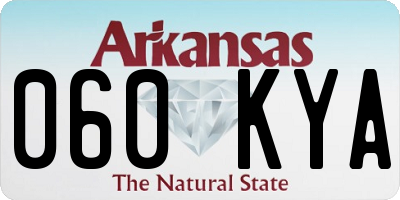 AR license plate 060KYA