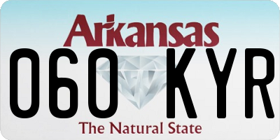 AR license plate 060KYR