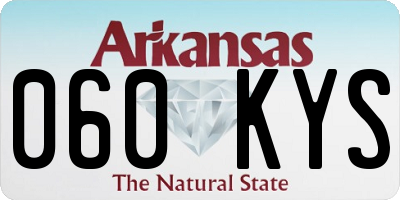 AR license plate 060KYS