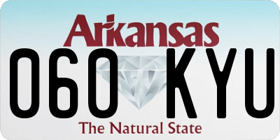 AR license plate 060KYU