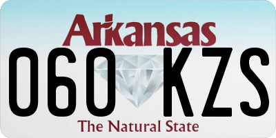 AR license plate 060KZS