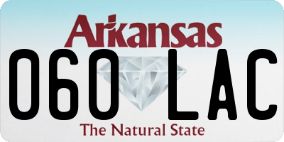 AR license plate 060LAC