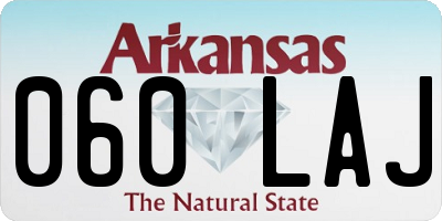 AR license plate 060LAJ