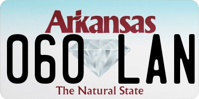 AR license plate 060LAN