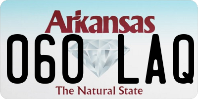 AR license plate 060LAQ