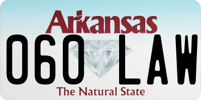 AR license plate 060LAW