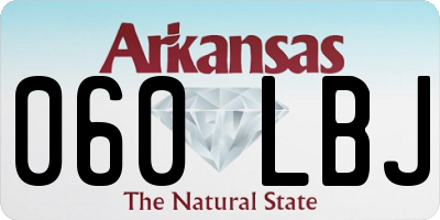 AR license plate 060LBJ
