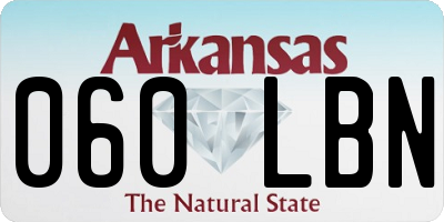 AR license plate 060LBN