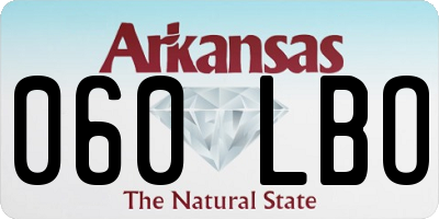 AR license plate 060LBO