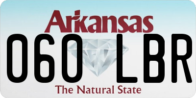 AR license plate 060LBR