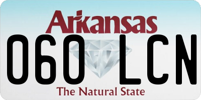 AR license plate 060LCN